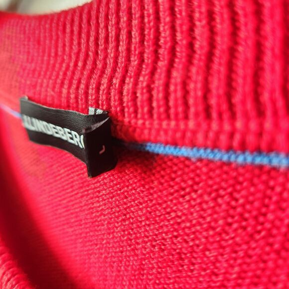 J. Lindeberg Mens Long Sleeve Wool Knit JL Bull Horn Sweater Large - Picture 5 of 8